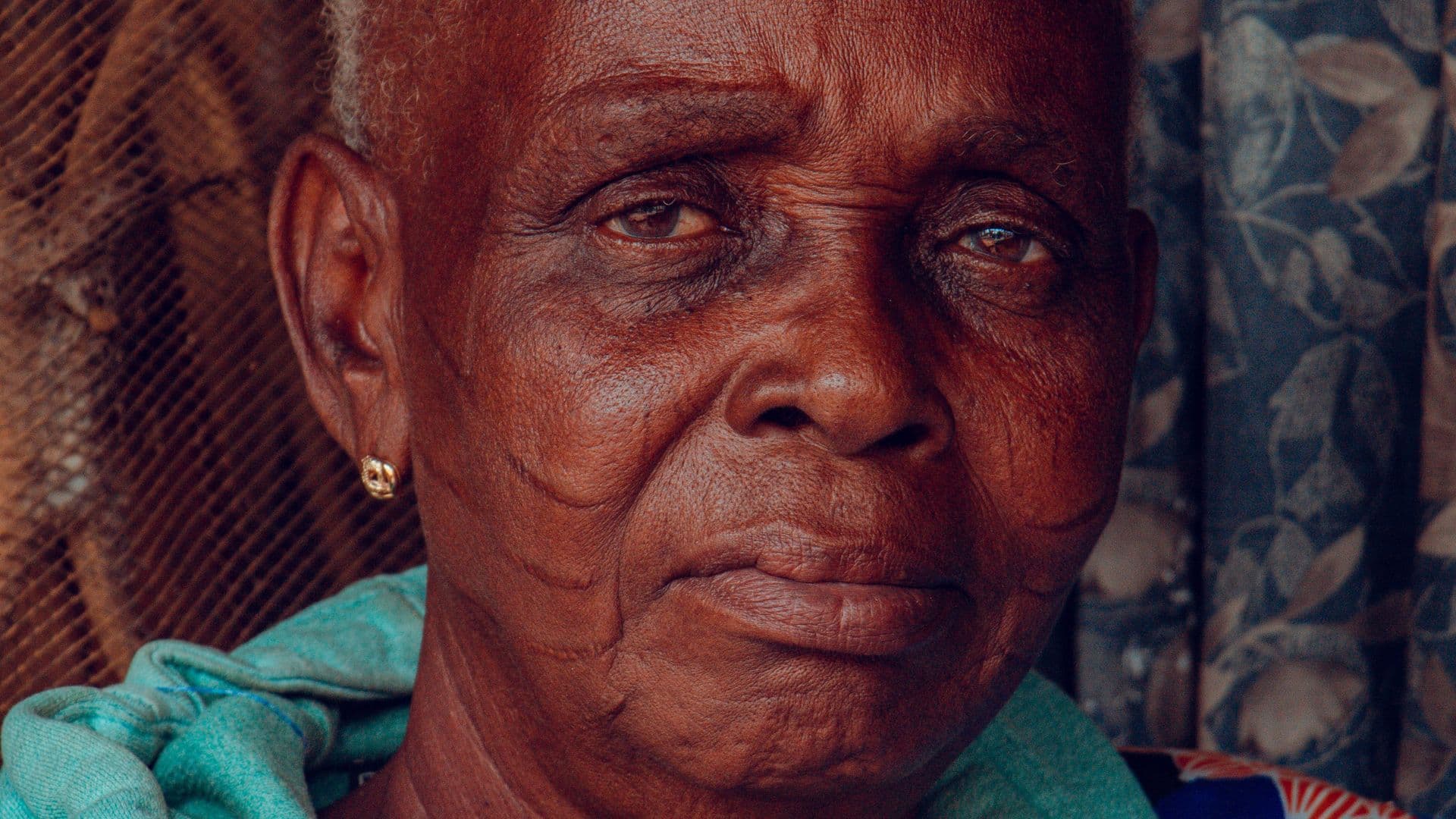 A dignified elderly Ghanaian woman, honoured